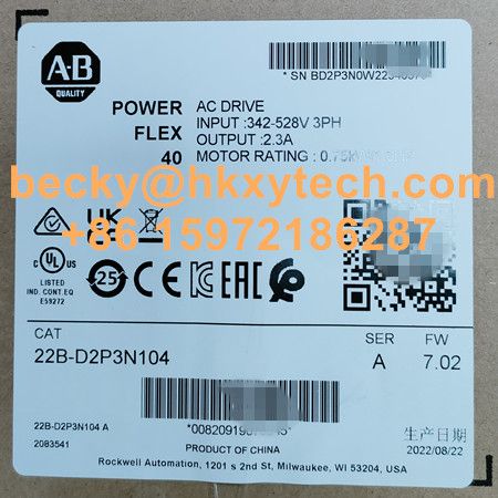 Allen-Bradley 20G1ANE063JN0NNNNN PowerFlex 755 AC Drive 20G1ANE063JN0NNNNN Inverters In Stock