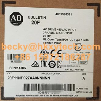 Allen-Bradley 20F11NC3P5JA0NNNNN PowerFlex 753 AC Drive VFD 20F11NC3P5JA0NNNNN Inverter In Stock