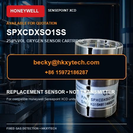 Honeywell SPXCDXSO1SS Sensepoint XCD oxygen sensor cartridge